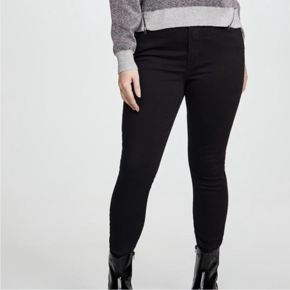 Good American Black Good Waist Stretch Denim Skinny Jeans Size 24 - Picture 1 of 8